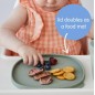 Assiette + Couvercle en silicone Vert Sauge Assiette + Couvercle en silicone Vert Sauge