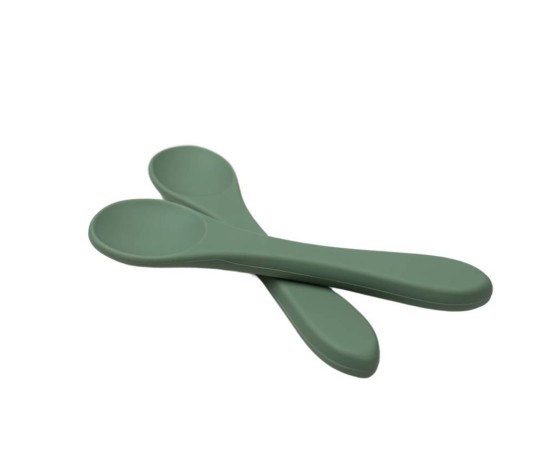Lot De 2 Cuilliere Silicone Vert Cactus