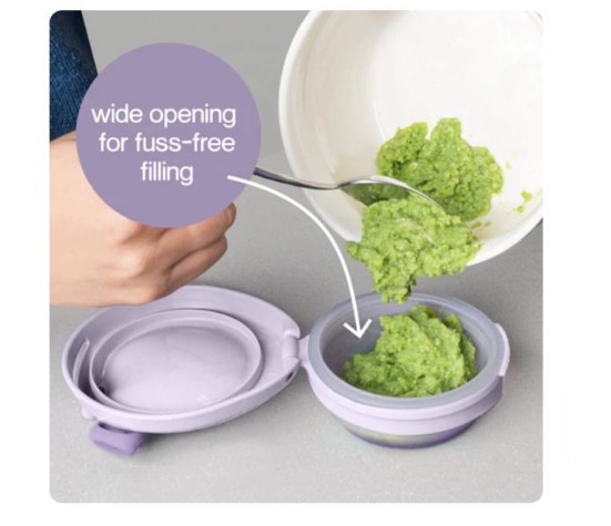 Gourde Alimentaire En Silicone-Rose