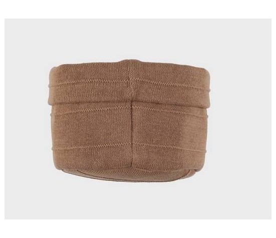 Beauty case en tricot bio caramel