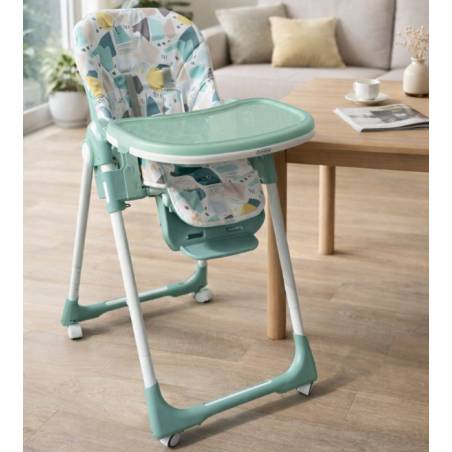 Chaise Haute Vert/Blanc