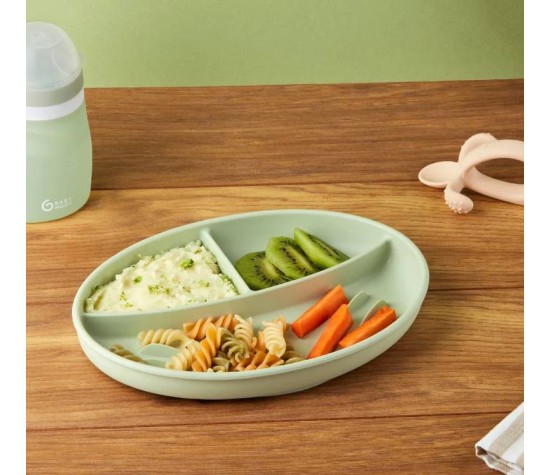 Assiette Compartimentée Vert