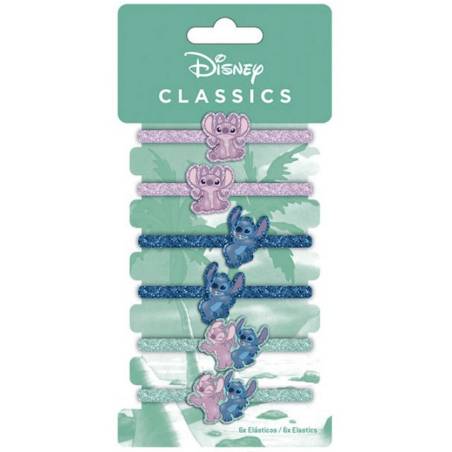 Lot de 6 élastiques Stitch