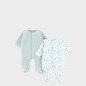 Lot 2 Pyjamas Velours Lovely Bird - 0M Lot 2 Pyjamas Velours Lovely Bird - 0M