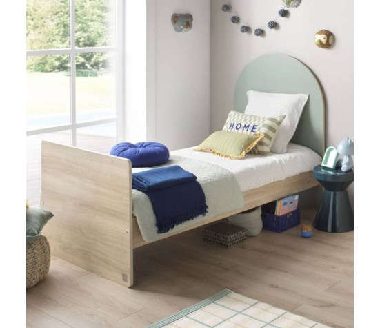 Lit bébé évolutif 120x60 en 90x190 - Arche - Sauge