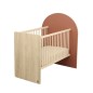 Lit bébé évolutif 120x60 en 90x190 - Arche - Terracotta