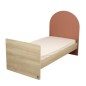 Lit bébé évolutif 120x60 en 90x190 - Arche - Terracotta