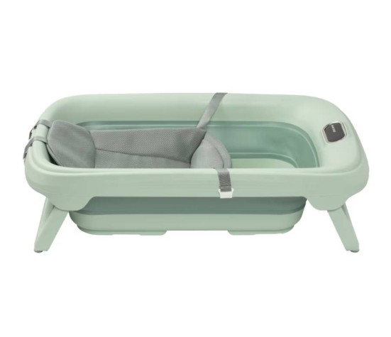 Baignoire Indigo Plus + Réducteur Nouveau Né Vert Sauge