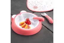 Assiette anti dérapante corail