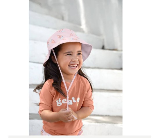 Chapeau Anti-Uv Ice Cream Rose Pale 1-3Ans