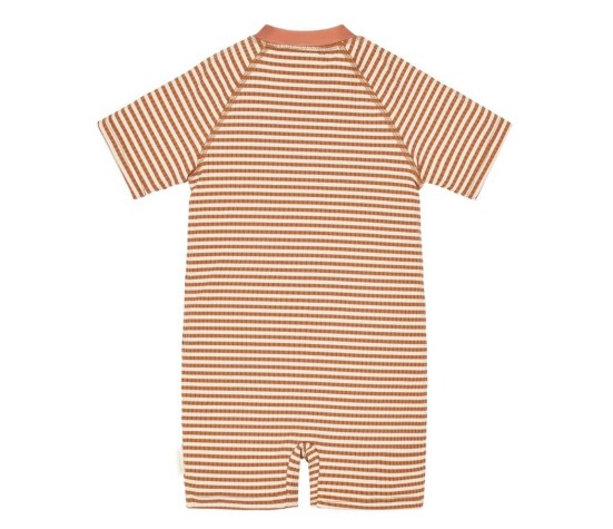 Combinaison De Bain Manches Courtes Ocean Brown Stripes 74/80