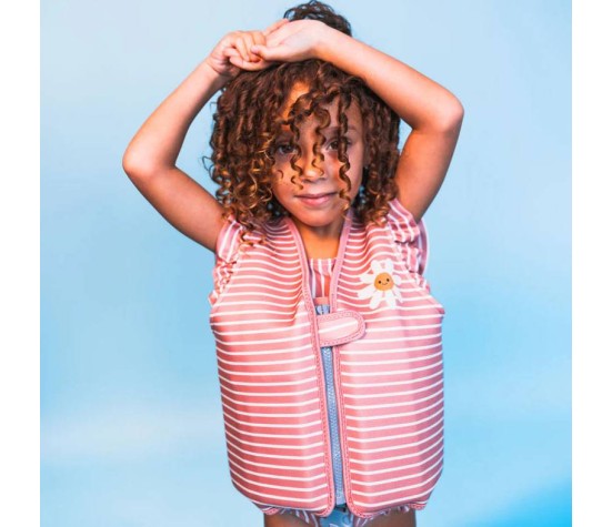 Gilet De Bain Rouge/Blanc Daisy Flower 2-3Ans