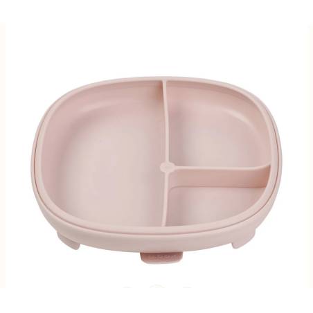 Assiette A Ventouse 2En1 Rose