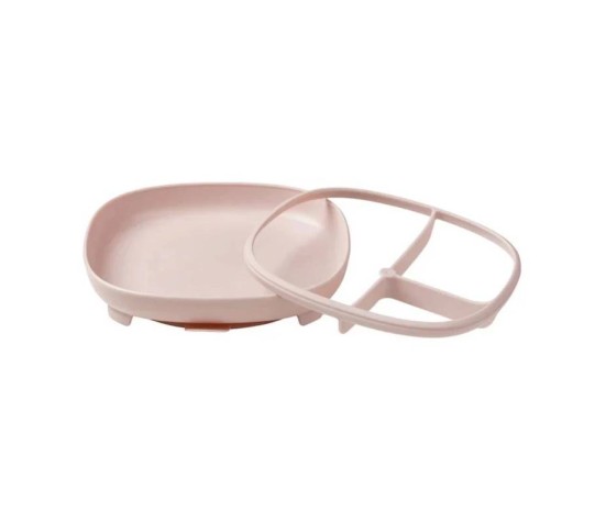 Assiette A Ventouse 2En1 Rose