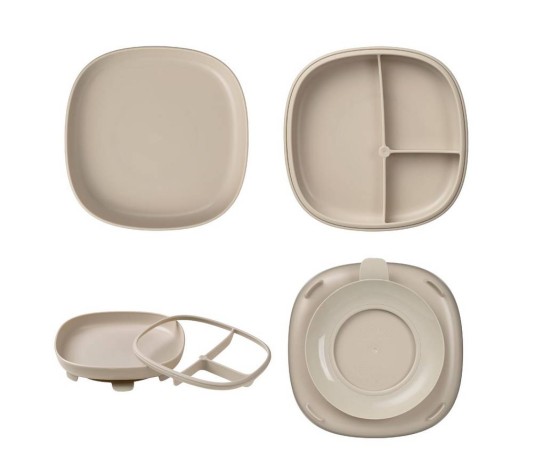 Assiette A Ventouse 2En1 Beige
