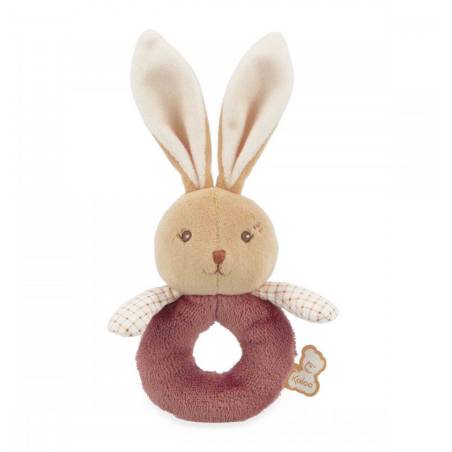 Mon Doux Hochet Lapin Bordeaux
