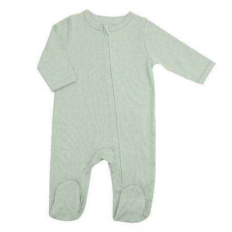 Pyjama Coton Zip Sauge 3M