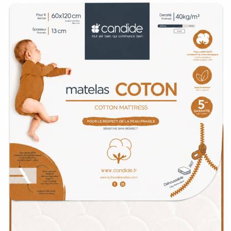 Matelas coton 60x120cm...