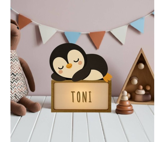 Lampe De Table A Personnalise Pingouin