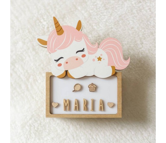 Lampe De Table Personnalie Licorne Endormie
