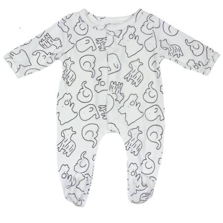 Pyjama Velours 1 Mois Zoo