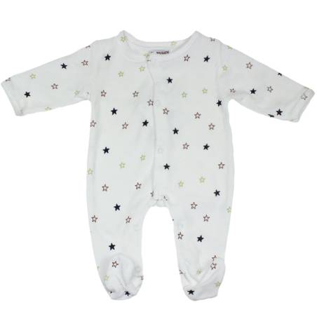 Pyjama Velours 1 Mois Etoiles