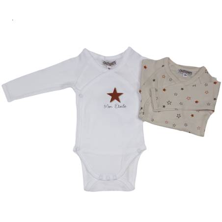 Lot 2 Bodys Ml 0-6M Etoiles