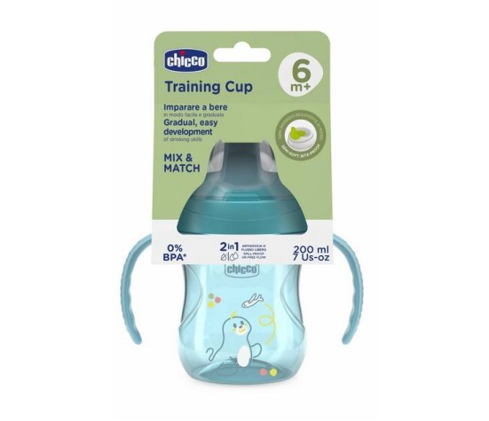 Tasse d'apprentissage 6M+ Bleu