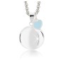Bola de grossesse avec pendentif cœur bleu Céleste Bola de grossesse avec pendentif cœur bleu Céleste