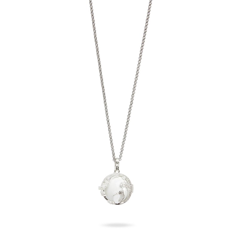 Bola de Grossesse Avec Pendentif Pieds Blanc Bola de Grossesse Avec Pendentif Pieds Blanc