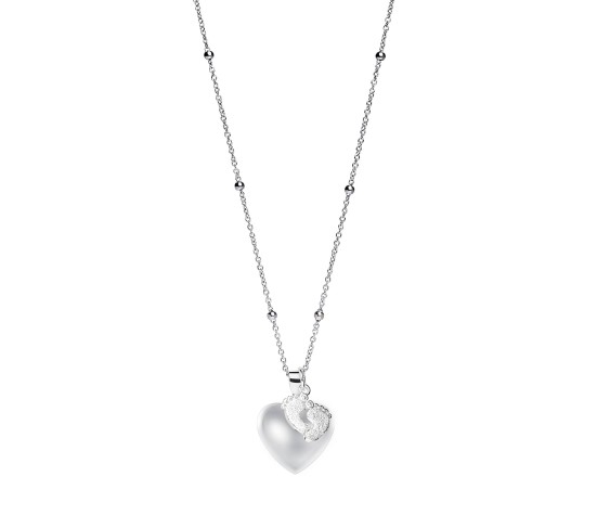 Bola de Grossesse Cœur Avec Pendentif Pieds Argenté