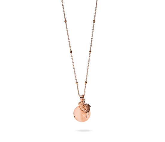 Bola de Grossesse Or Rose Avec Pendentif Pieds