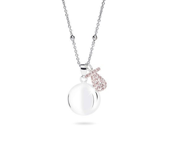 Bola de Grossesse Avec Pendentif Tétine Cristal Rose