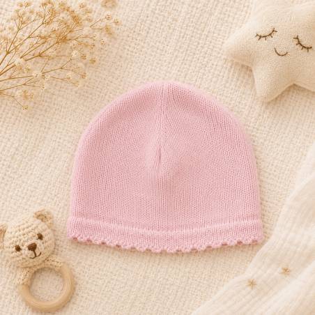 Bonnet Nouveau Né Rose