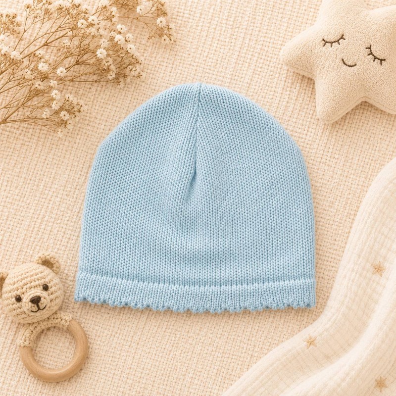 Bonnet Nouveau Né Bleu Ciel Bonnet Nouveau Né Bleu Ciel