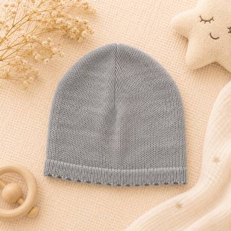 Bonnet Nouveau Né Gris