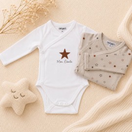 Lot 2 Bodys Ml 0-6M Etoiles