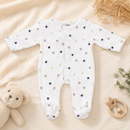 Pyjama Velours 3 Mois Etoiles