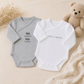 Lot de 2 Bodys Mini Maxi 1 mois