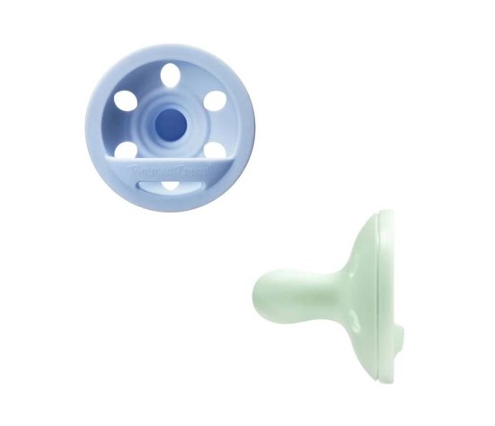 Lot De 2 Sucettes En Silicone Effet Sein 0-6 Garcon