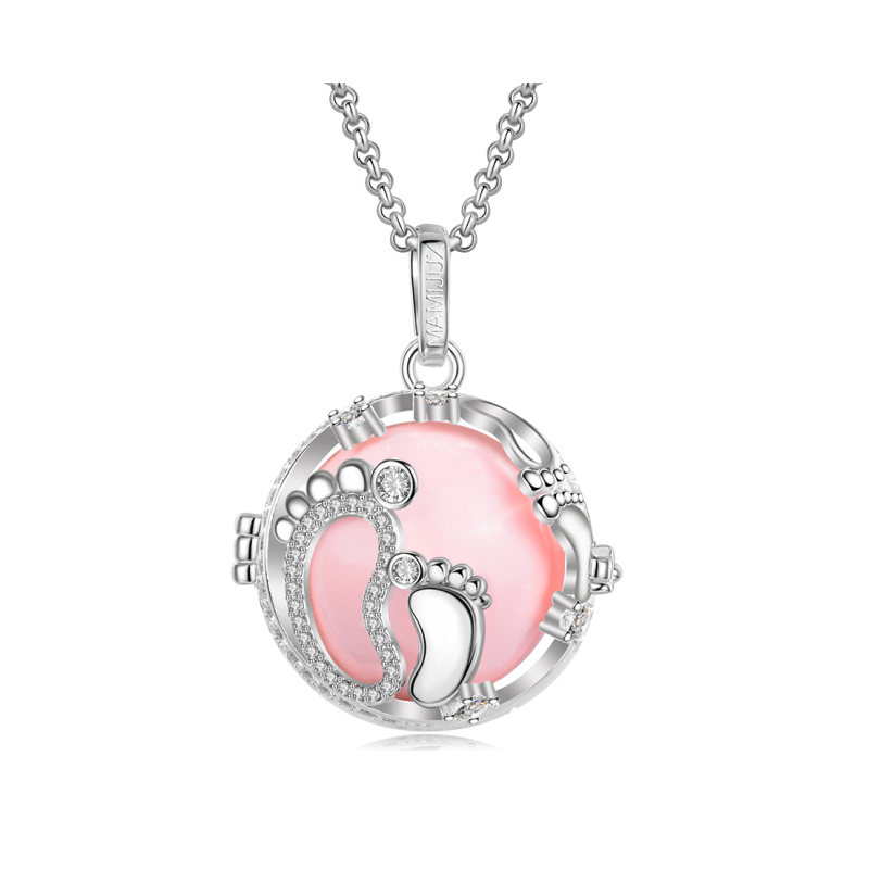 Bola De Grossesse Avec Pendentif Pieds Rose