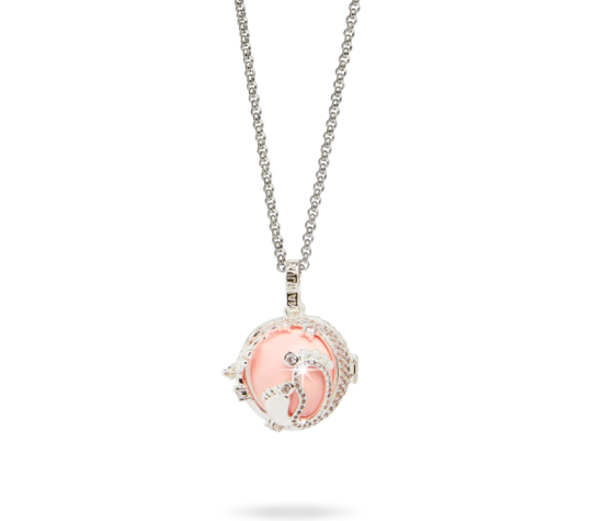 Bola De Grossesse Avec Pendentif Pieds Rose