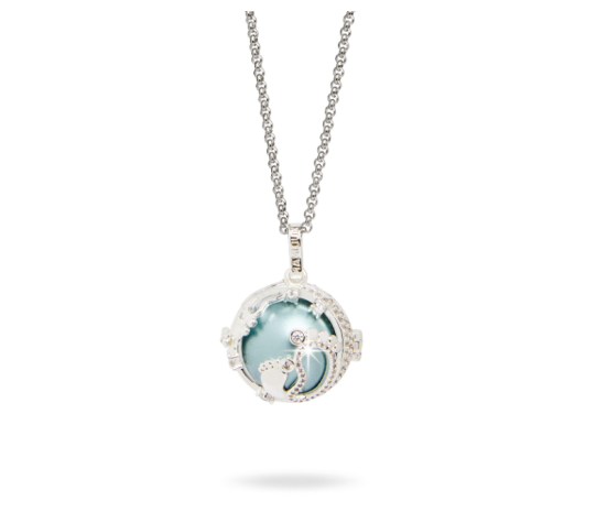 Bola De Grossesse Avec Pendentif Pieds Bleu Celeste