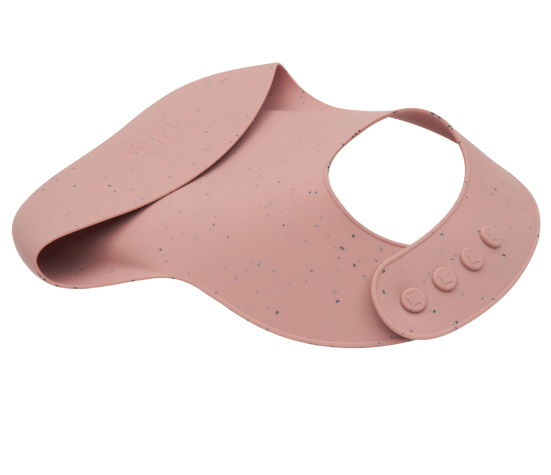 Bavoir Silicone Platinium Rose