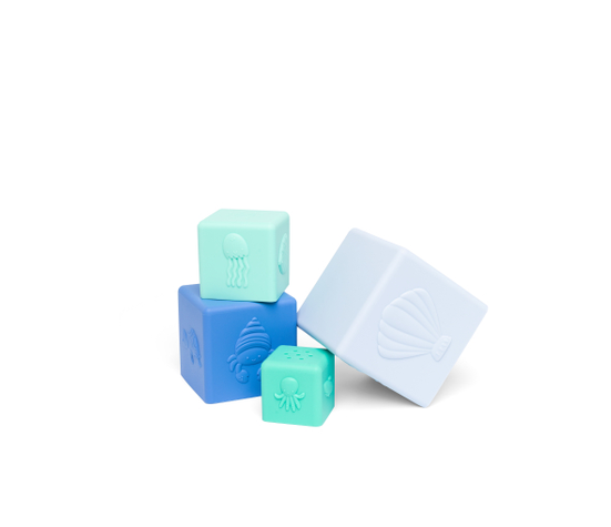 Cubes Cigones Verts Et Bleus