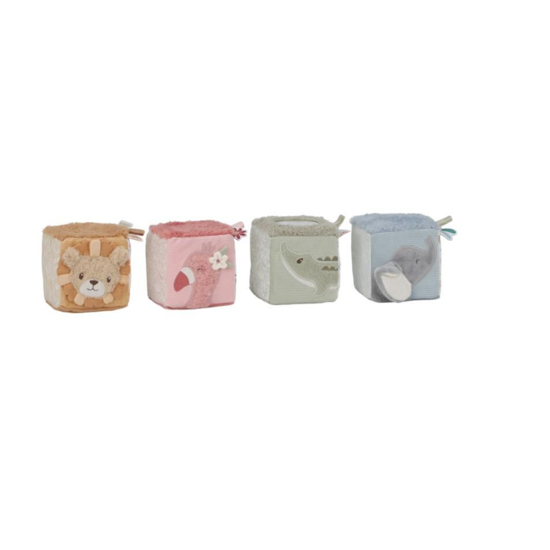 Lot De 4 Cubes Doux Safari Friends Lot De 4 Cubes Doux Safari Friends