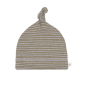 Bonnet Interlock Gots Raye Gris Chine 7-12 Mois