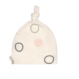 Bonnet Interlock Gots Cercles Ecru 7-12 Mois