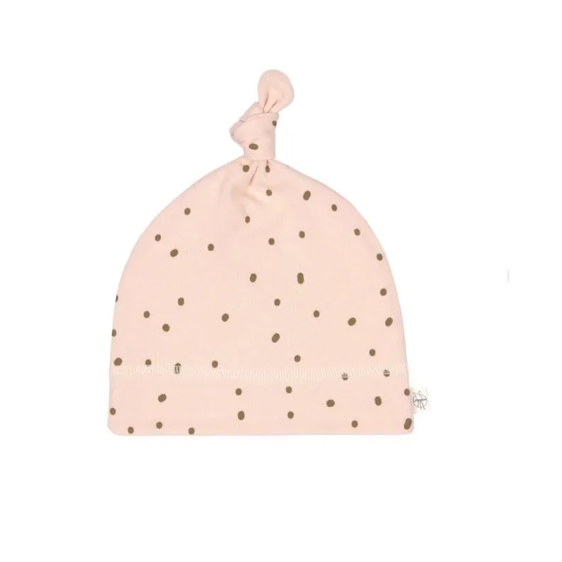 Bonnet Interlock Gots Pointilles Rose Poudre 7-12 Mois Bonnet Interlock Gots Pointilles Rose Poudre 7-12 Mois
