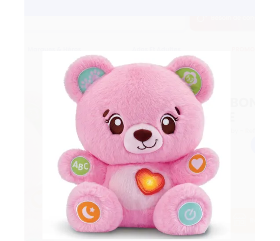 Bonbon Mon Ourson à Personnaliser Rose VTech – Dès 1 an